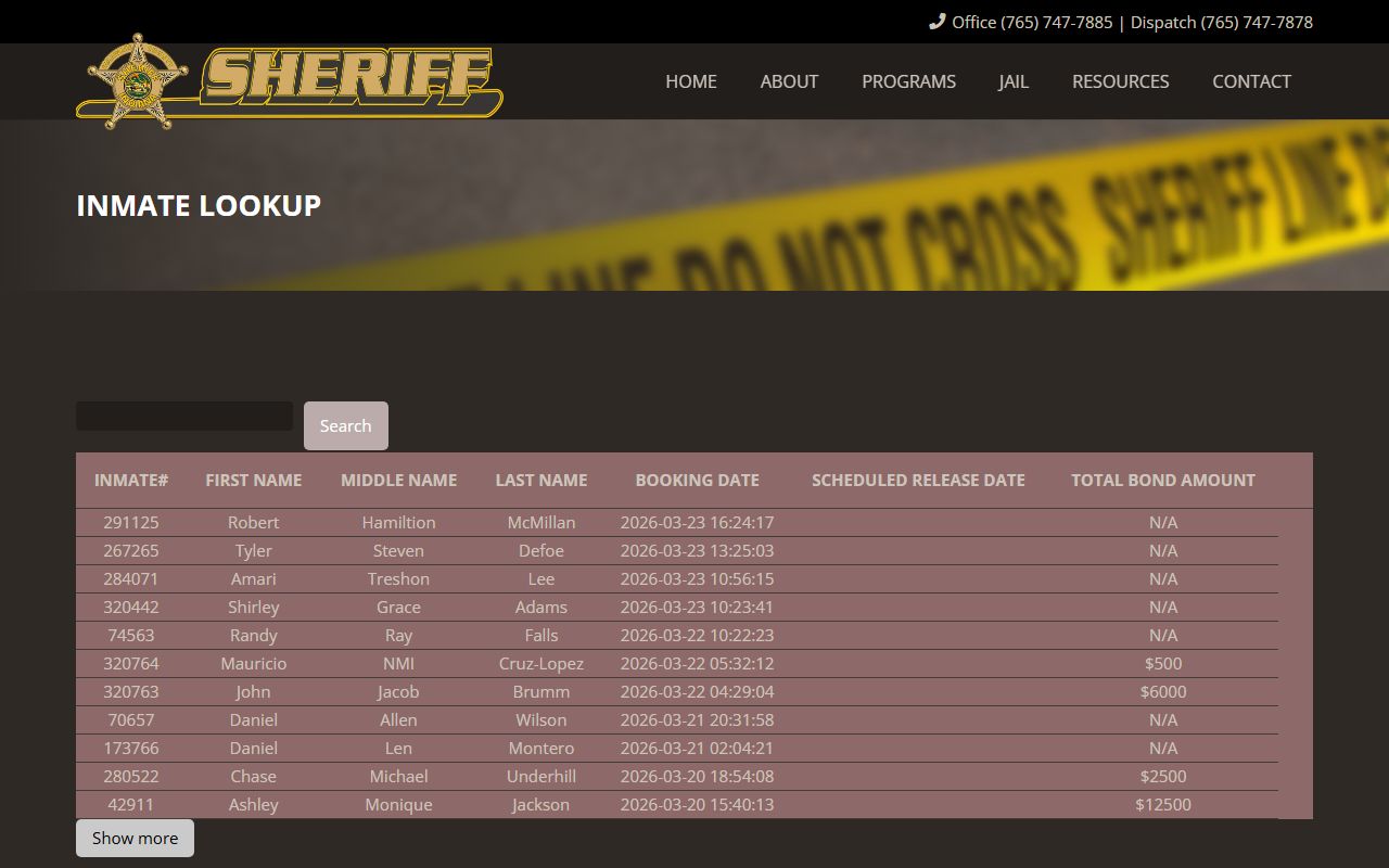 Delaware County inmate lookup police blotter search