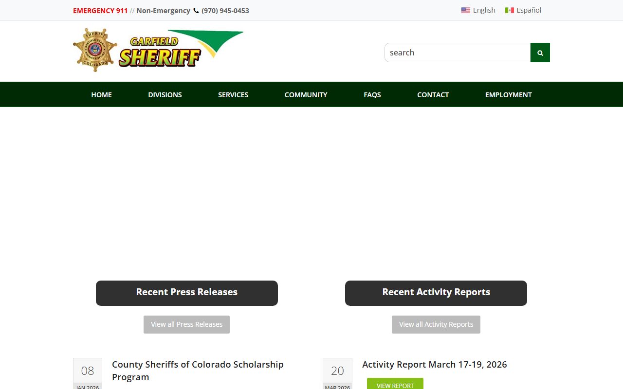 Garfield County Sheriff Office police blotter