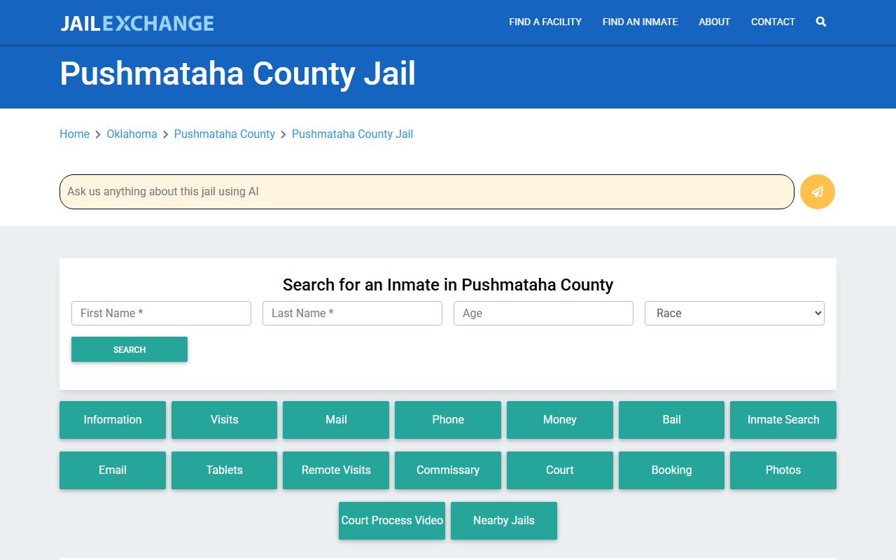 Pushmataha County Police Blotter - jail information and inmate search