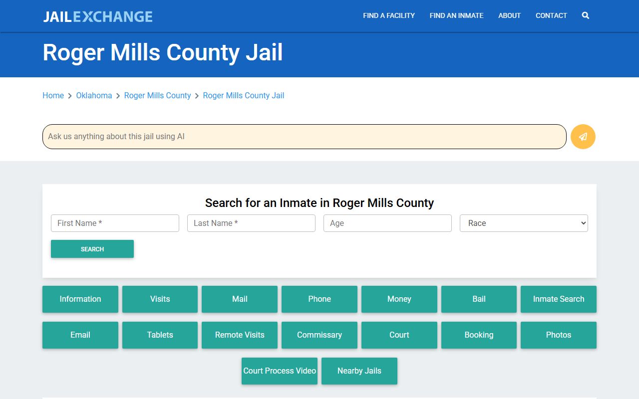 Roger Mills County Police Blotter - jail roster and inmate search
