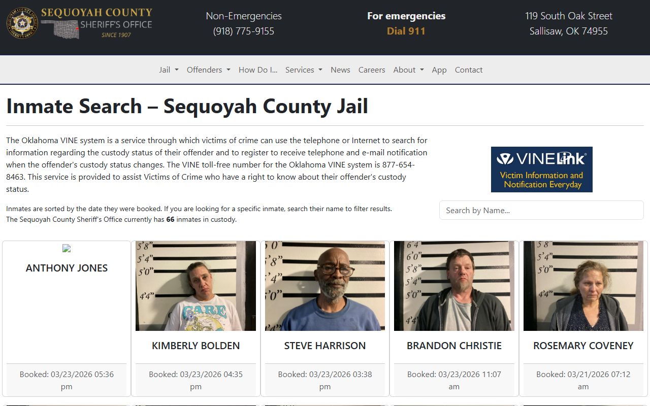 Sequoyah County Police Blotter