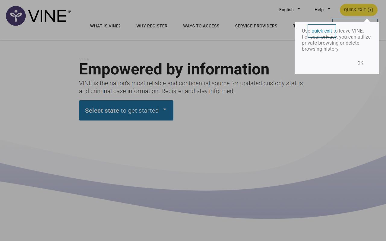 VINE victim notification system Oklahoma police blotter